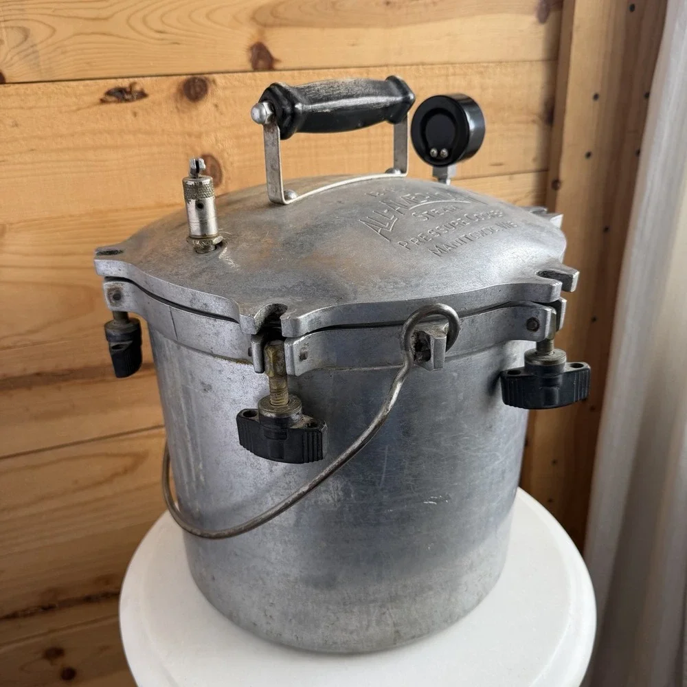 All American 12qt UNTESTED Canner Pressure Cooker Aluminum Pot Vintage + Parts